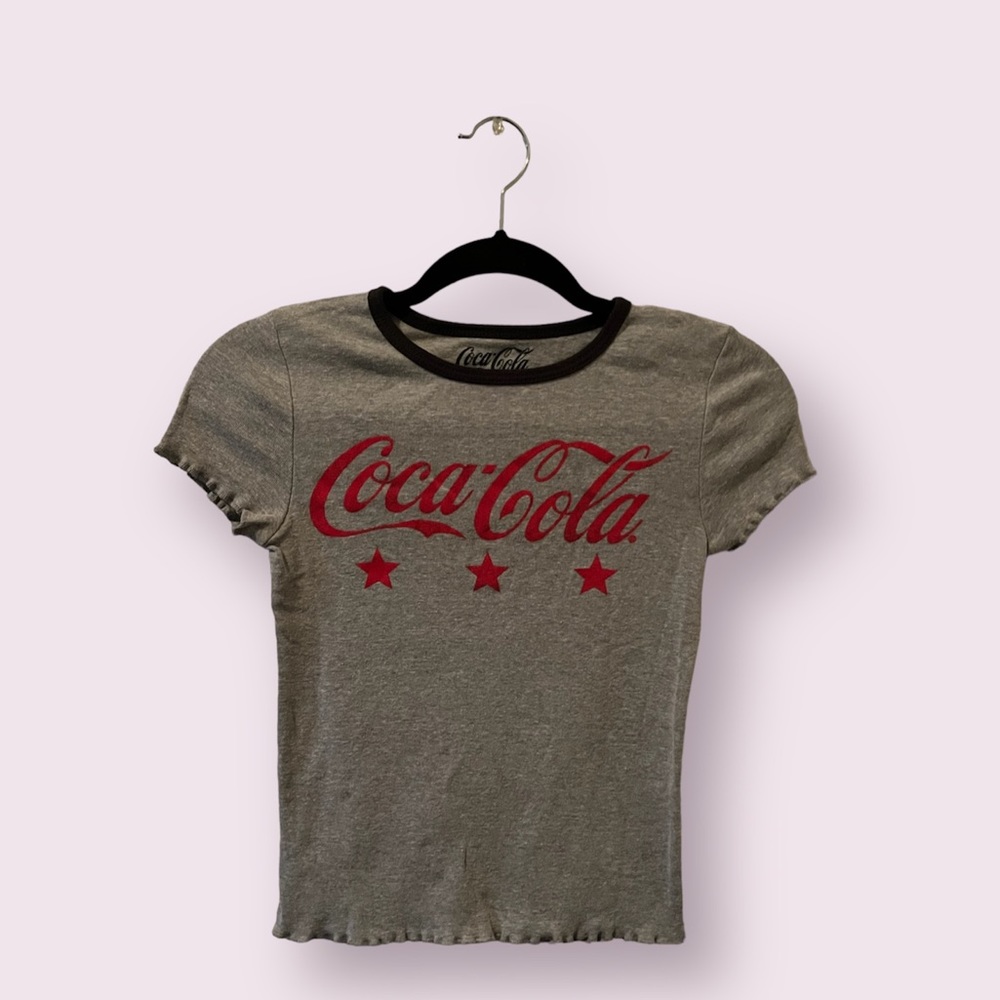 Light grey Coca Cola short sleeve baby tee